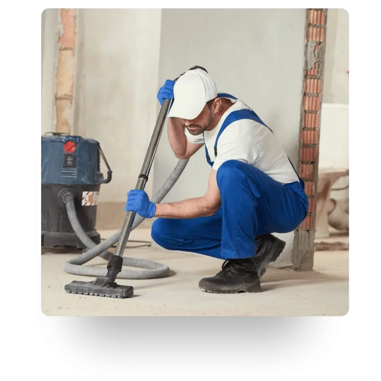 entreprise de Nettoyage qui nettoie un chantier