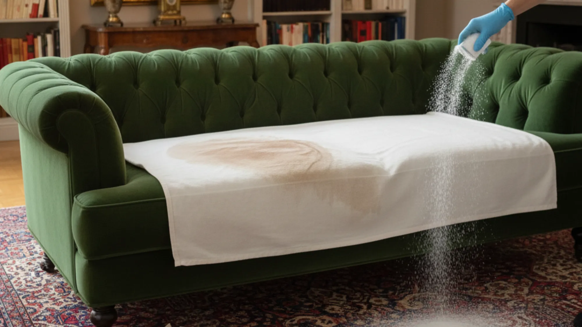 Bicarbonate de soude pour nettoyage de housse de canapé