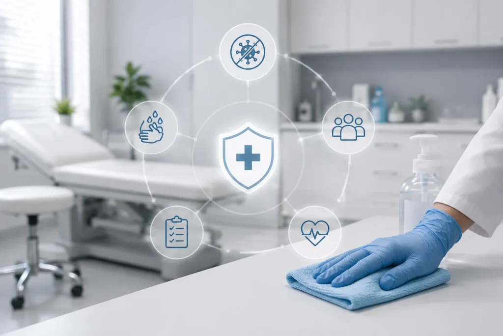 Nettoyage et désinfection d’un cabinet médical professionnel