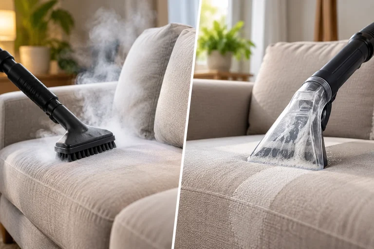 Lire la suite à propos de l’article Nettoyage canapé : vapeur ou shampouineuse, quelle méthode choisir ?